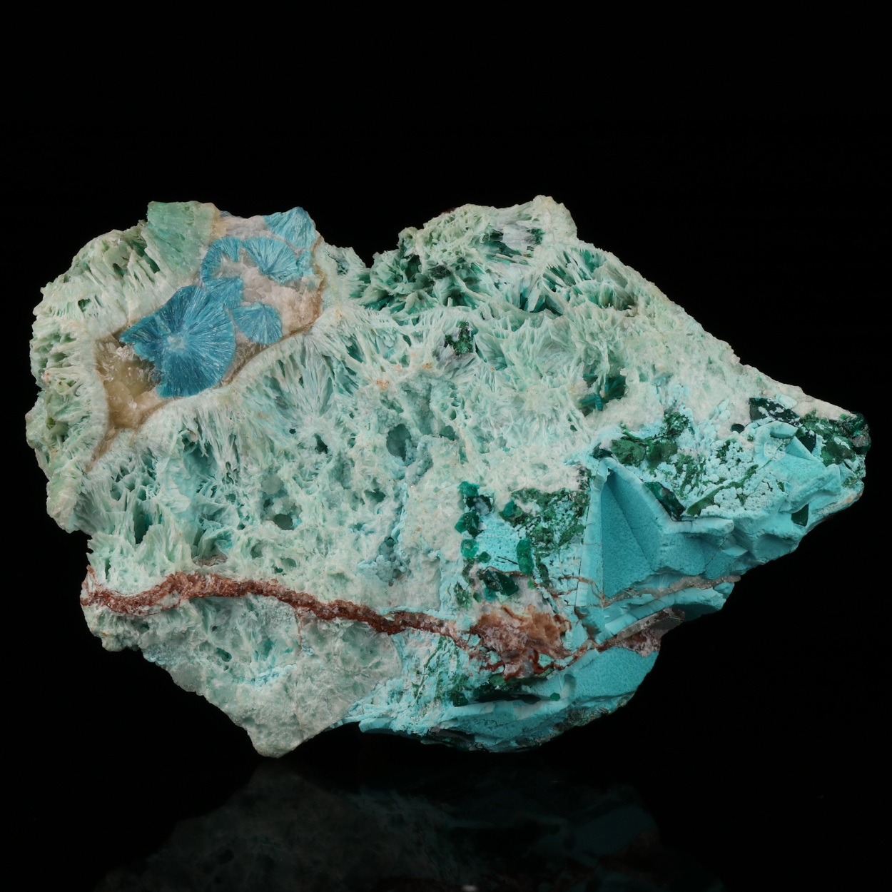 Shattuckite & Plancheite With Chrysocolla & Dioptase