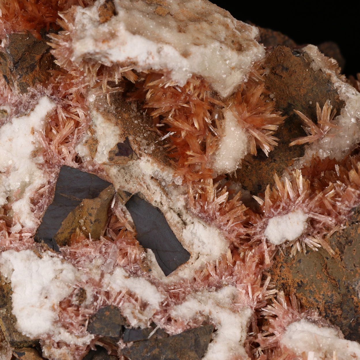 Inesite With Calcite & Baryte