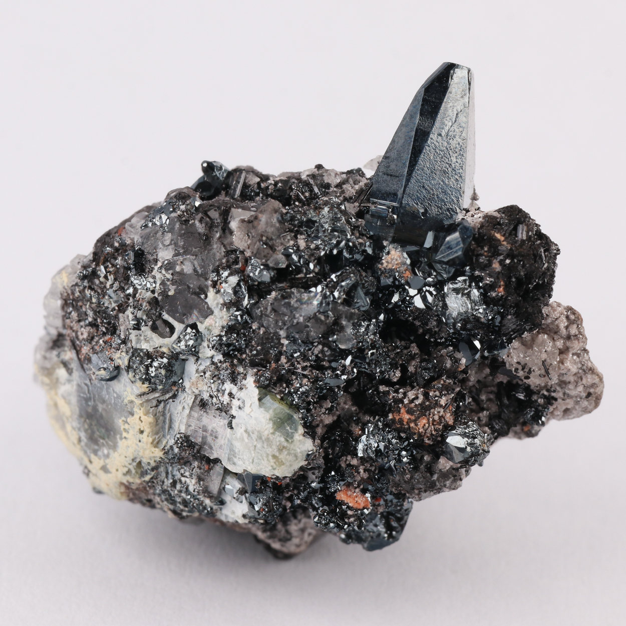 Hematite With Gaudefroyite & Ettringite