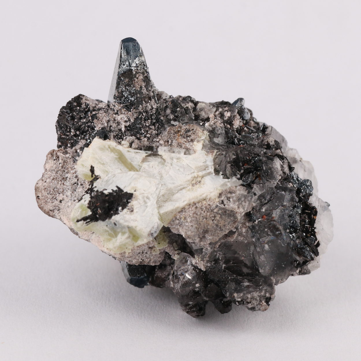 Hematite With Gaudefroyite & Ettringite