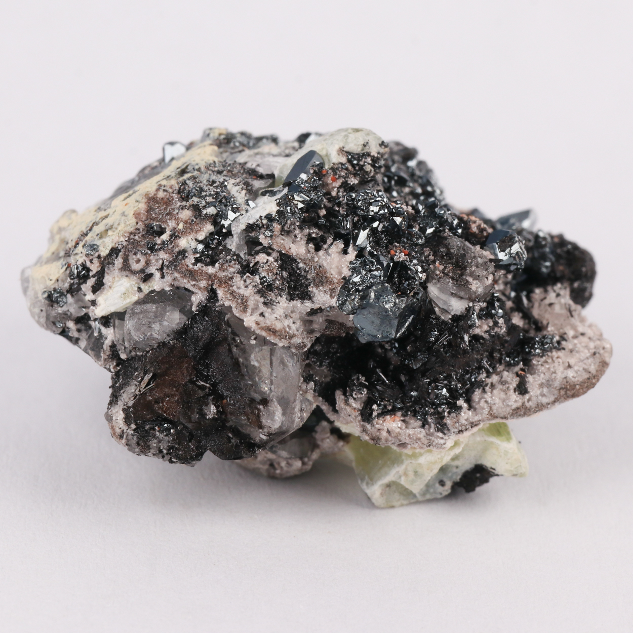 Hematite With Gaudefroyite & Ettringite