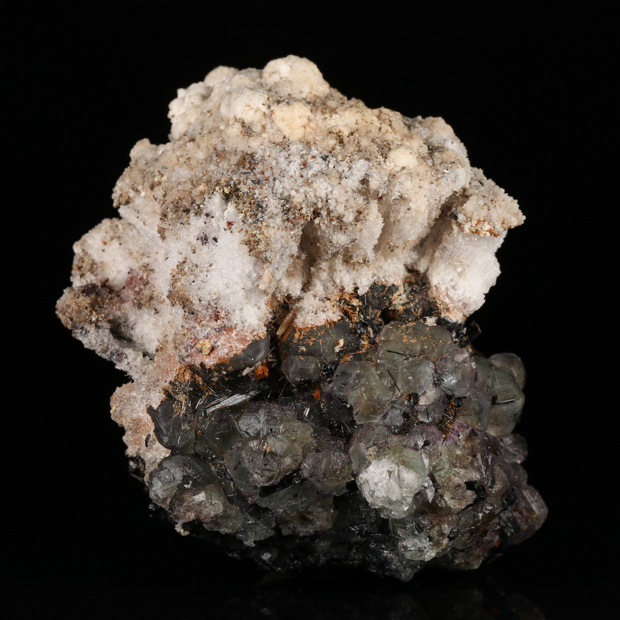 Opal-AN On Fluorite On Schorl