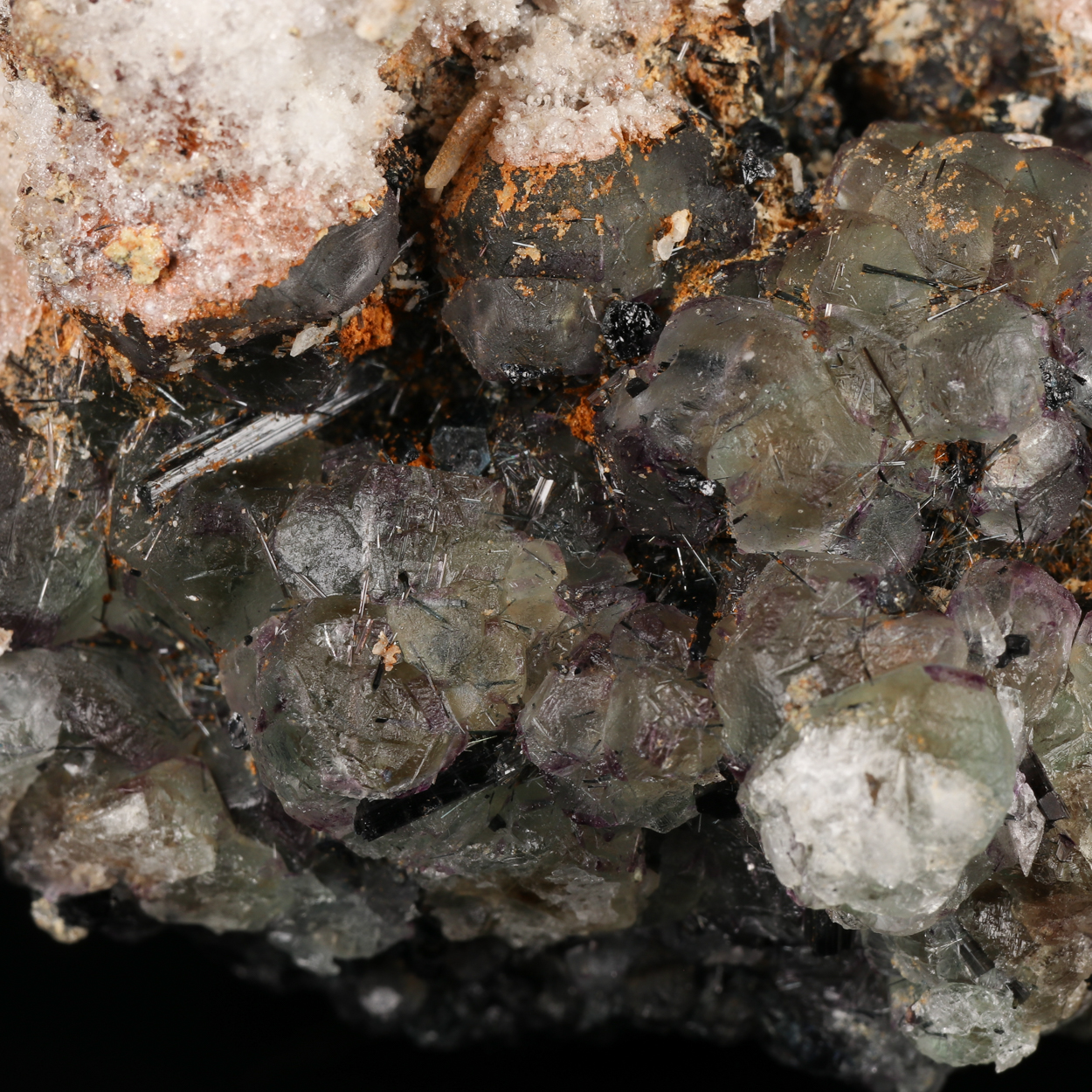 Opal-AN On Fluorite On Schorl