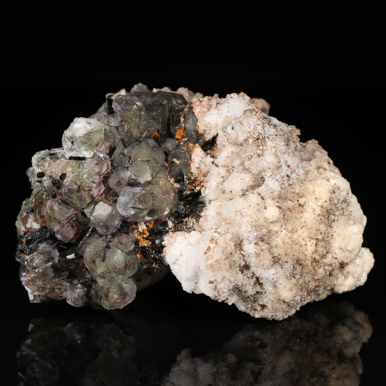 Opal-AN On Fluorite On Schorl