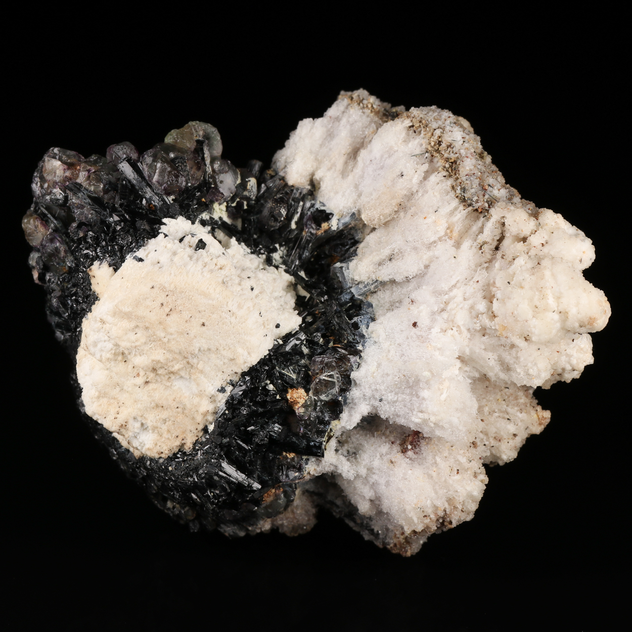 Opal-AN On Fluorite On Schorl