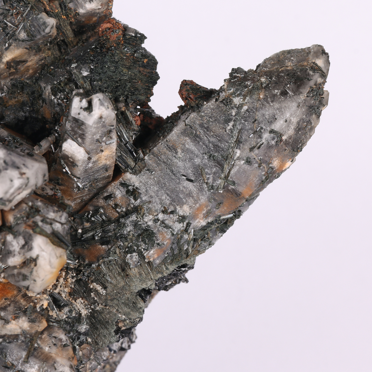 Goethite Psm Siderite On Quartz & Schorl