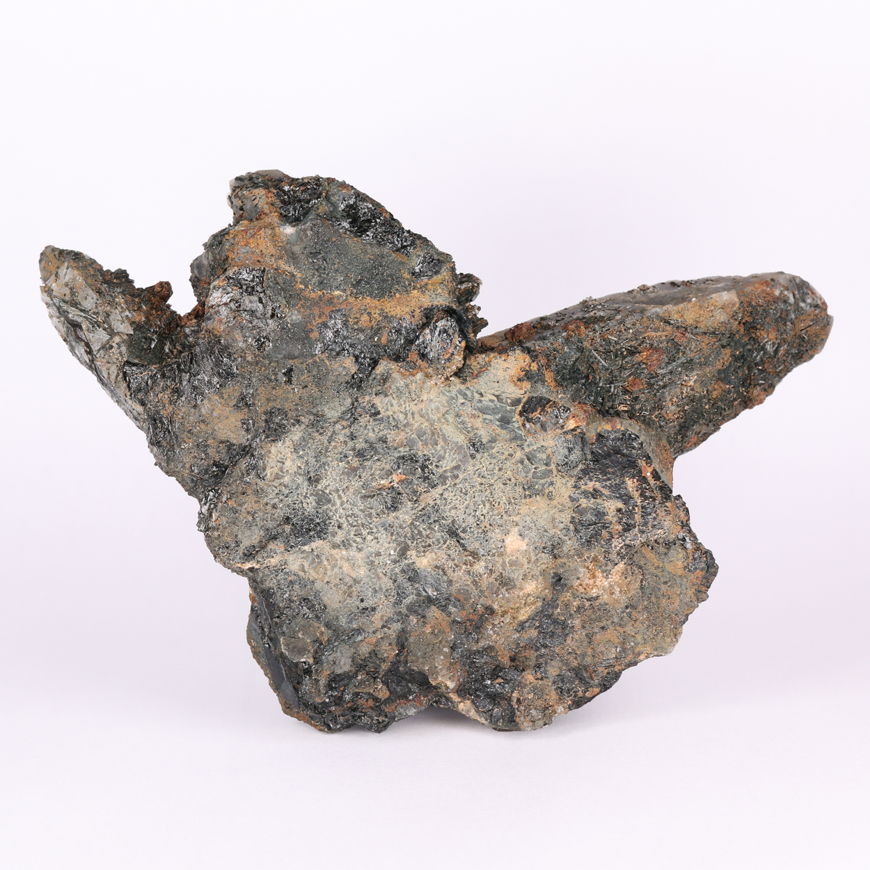 Goethite Psm Siderite On Quartz & Schorl