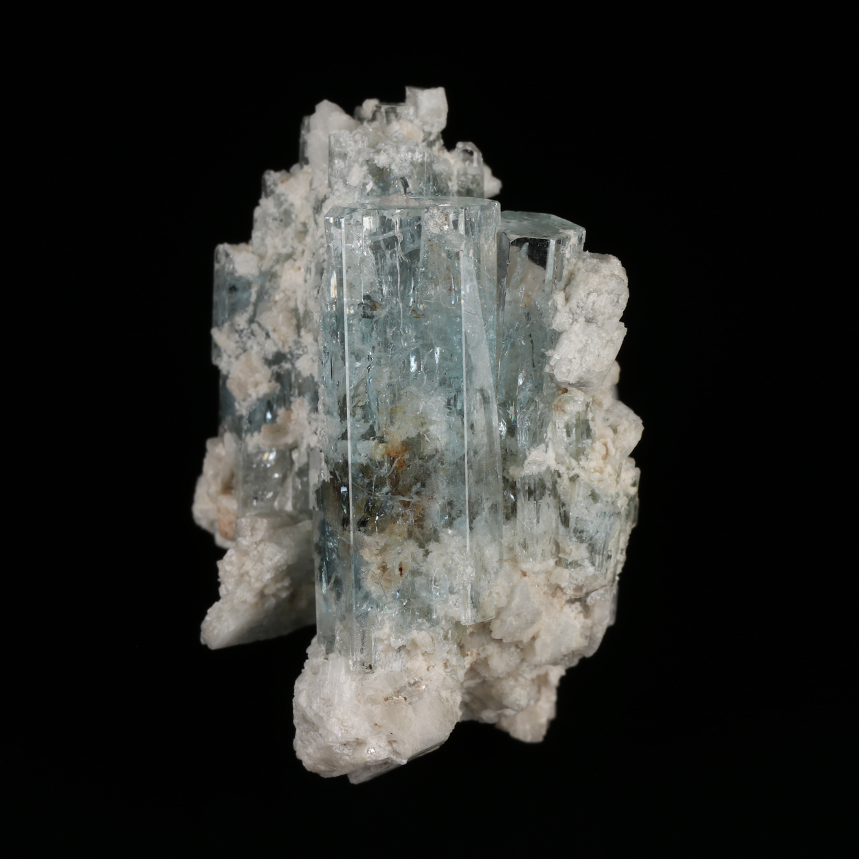 Aquamarine On Feldspar