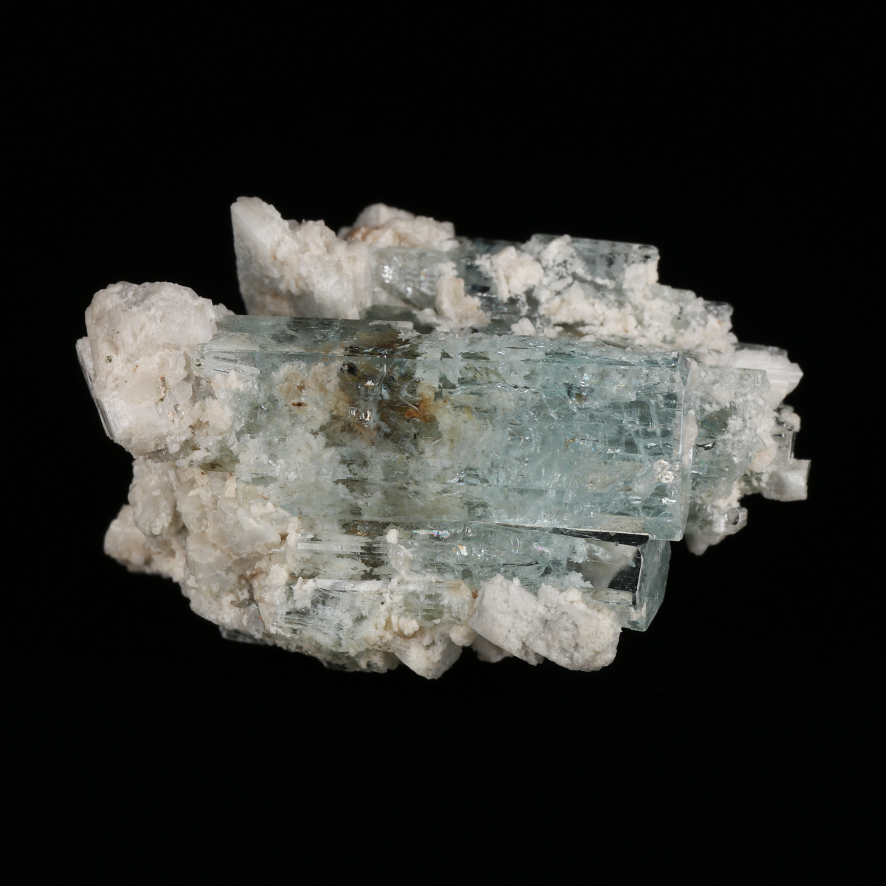 Aquamarine On Feldspar
