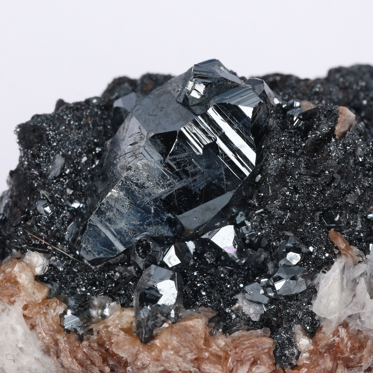 Bementite & Andradite With Hematite & Gaudefroyite