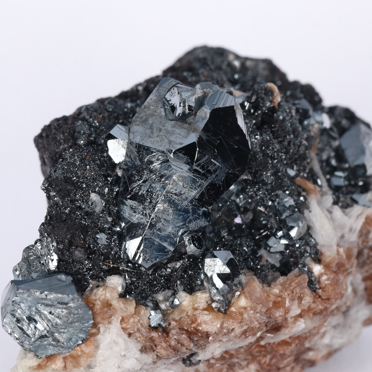 Bementite & Andradite With Hematite & Gaudefroyite