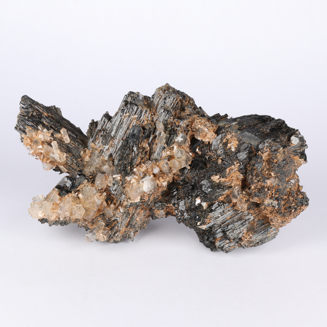 Goshenite On Schorl