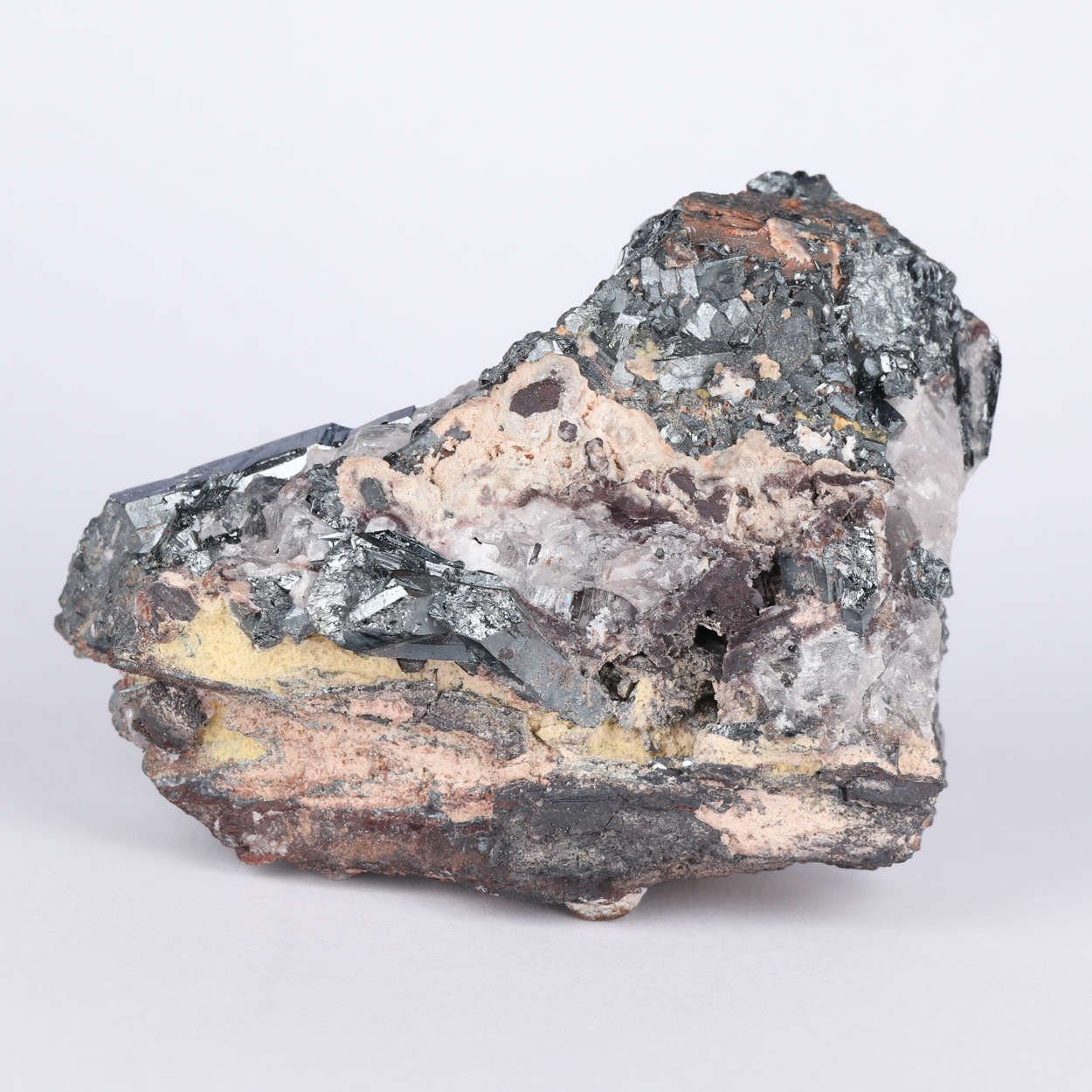 Hematite With Andradite & Strontianite