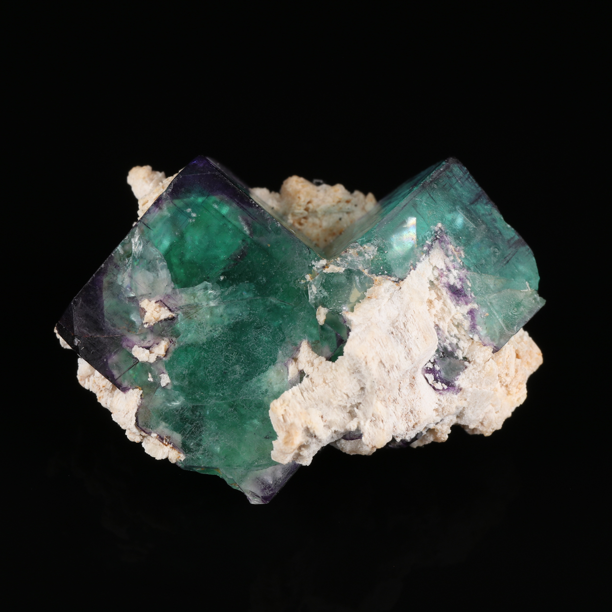 Fluorite On Feldspar