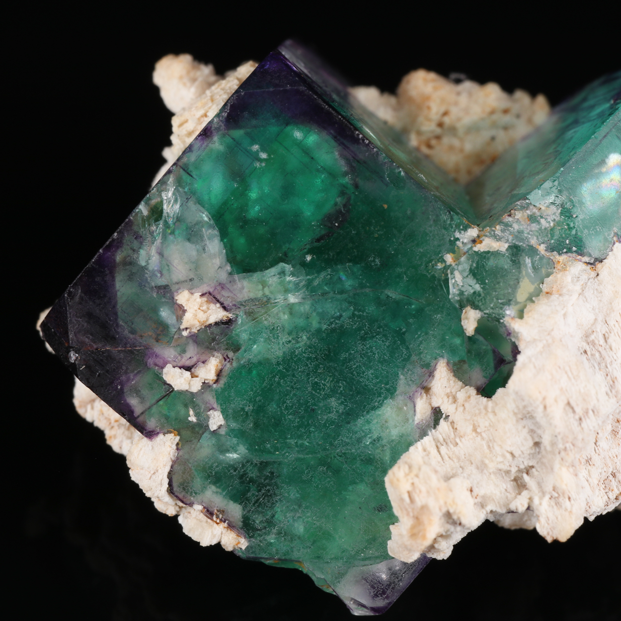 Fluorite On Feldspar