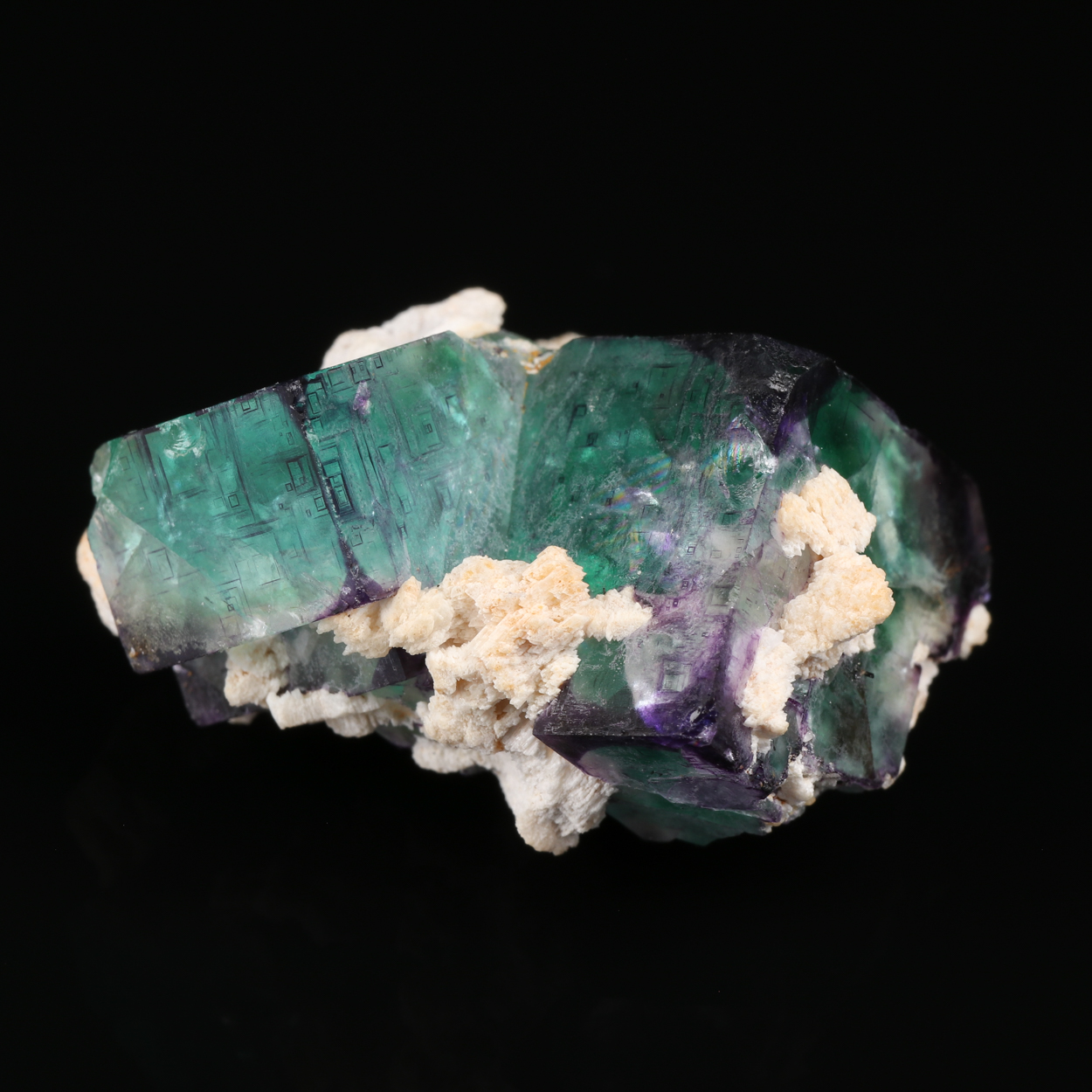 Fluorite On Feldspar