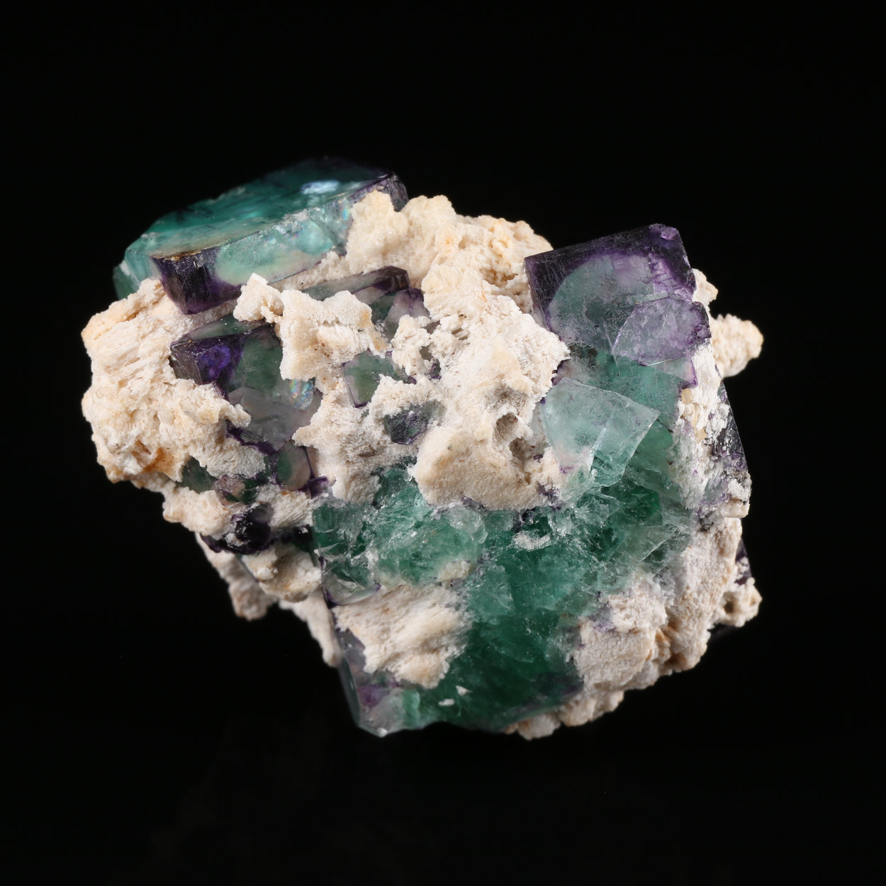 Fluorite On Feldspar
