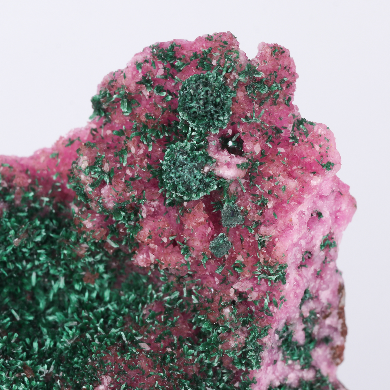 Malachite On Cobaltoan Calcite
