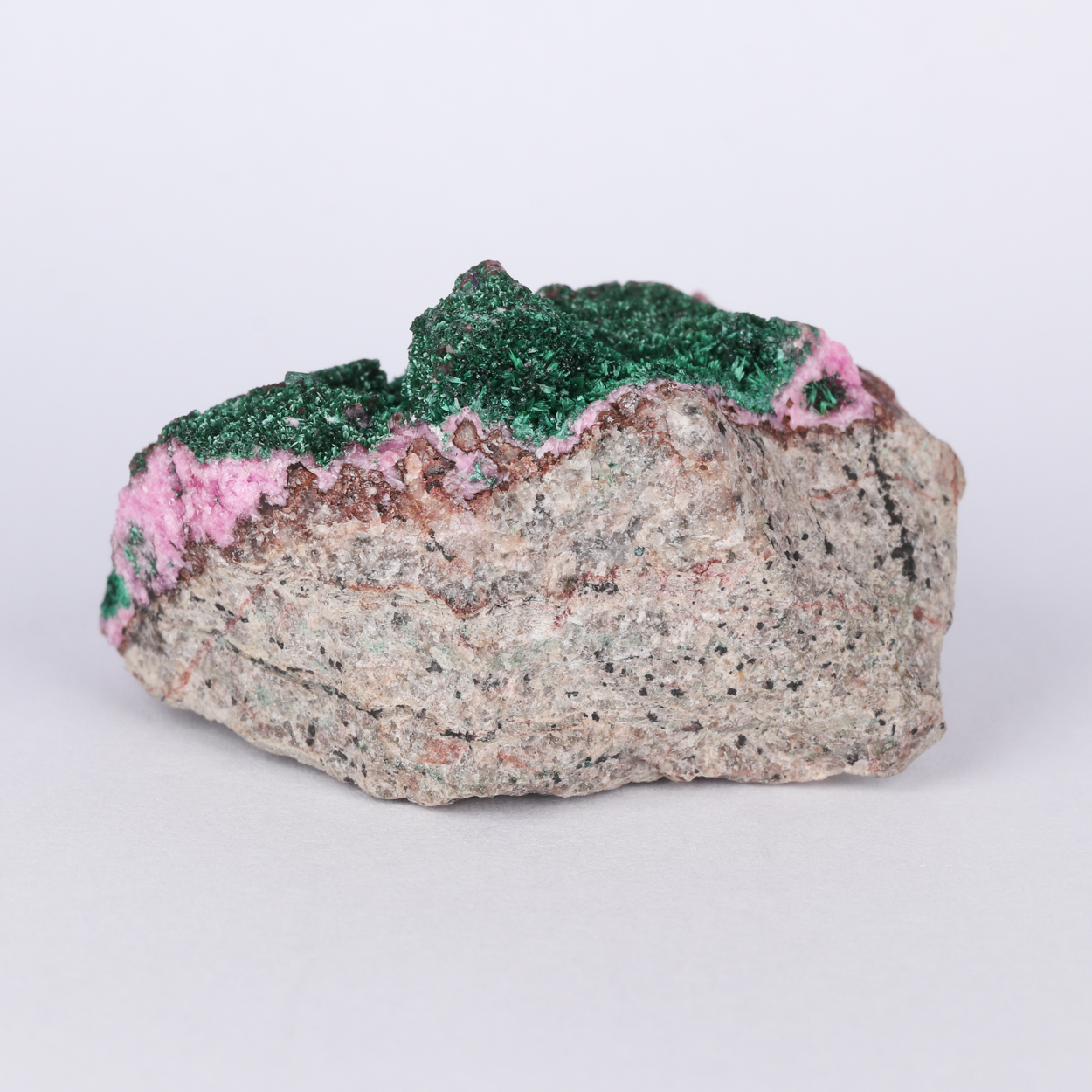 Malachite On Cobaltoan Calcite