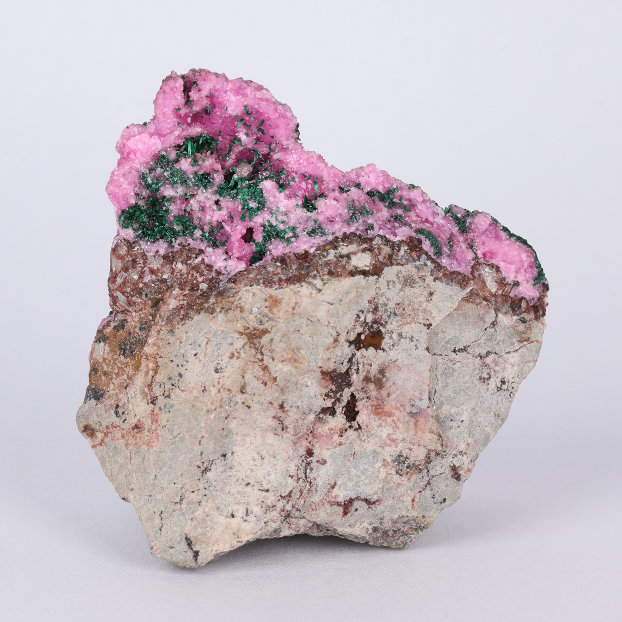 Malachite On Cobaltoan Calcite