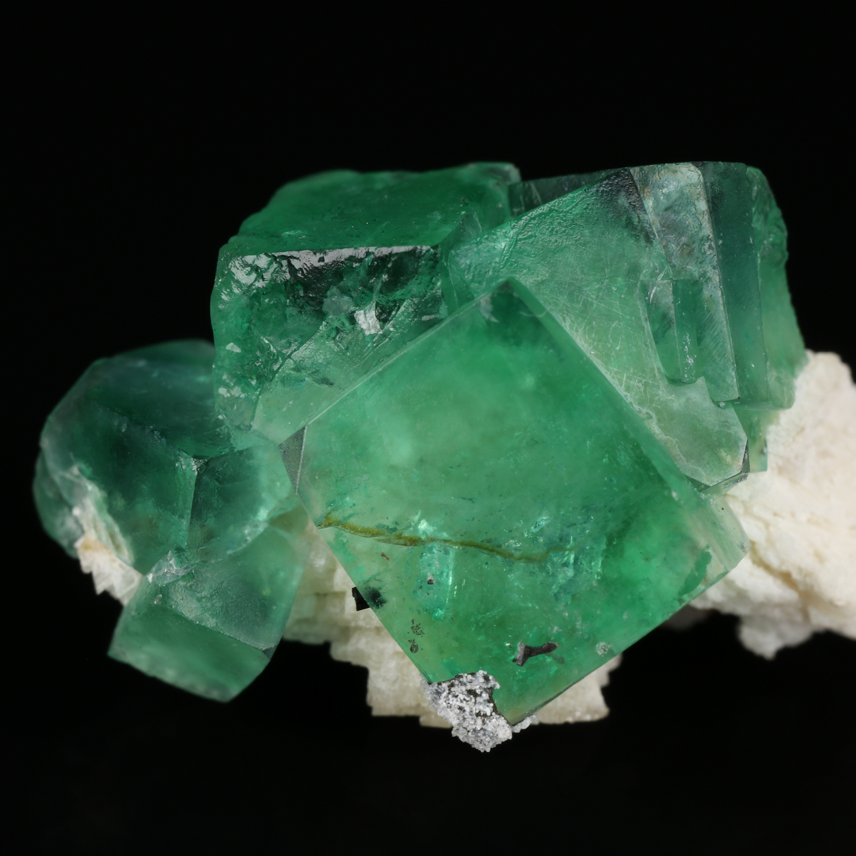 Fluorite On Feldspar