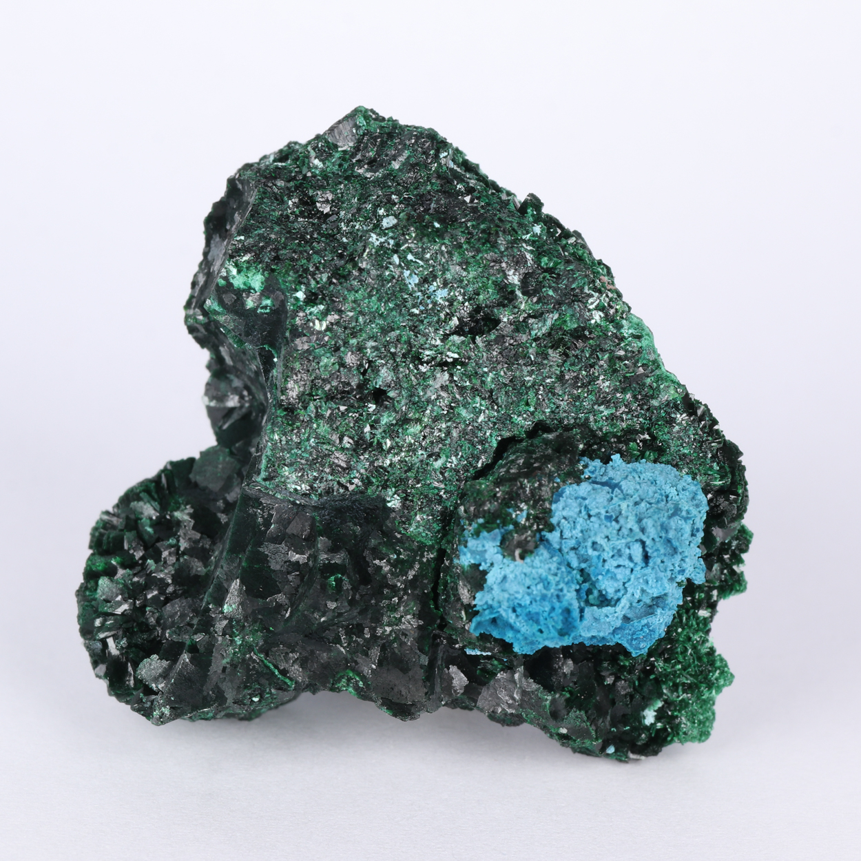 Plancheite With Shattuckite & Malachite