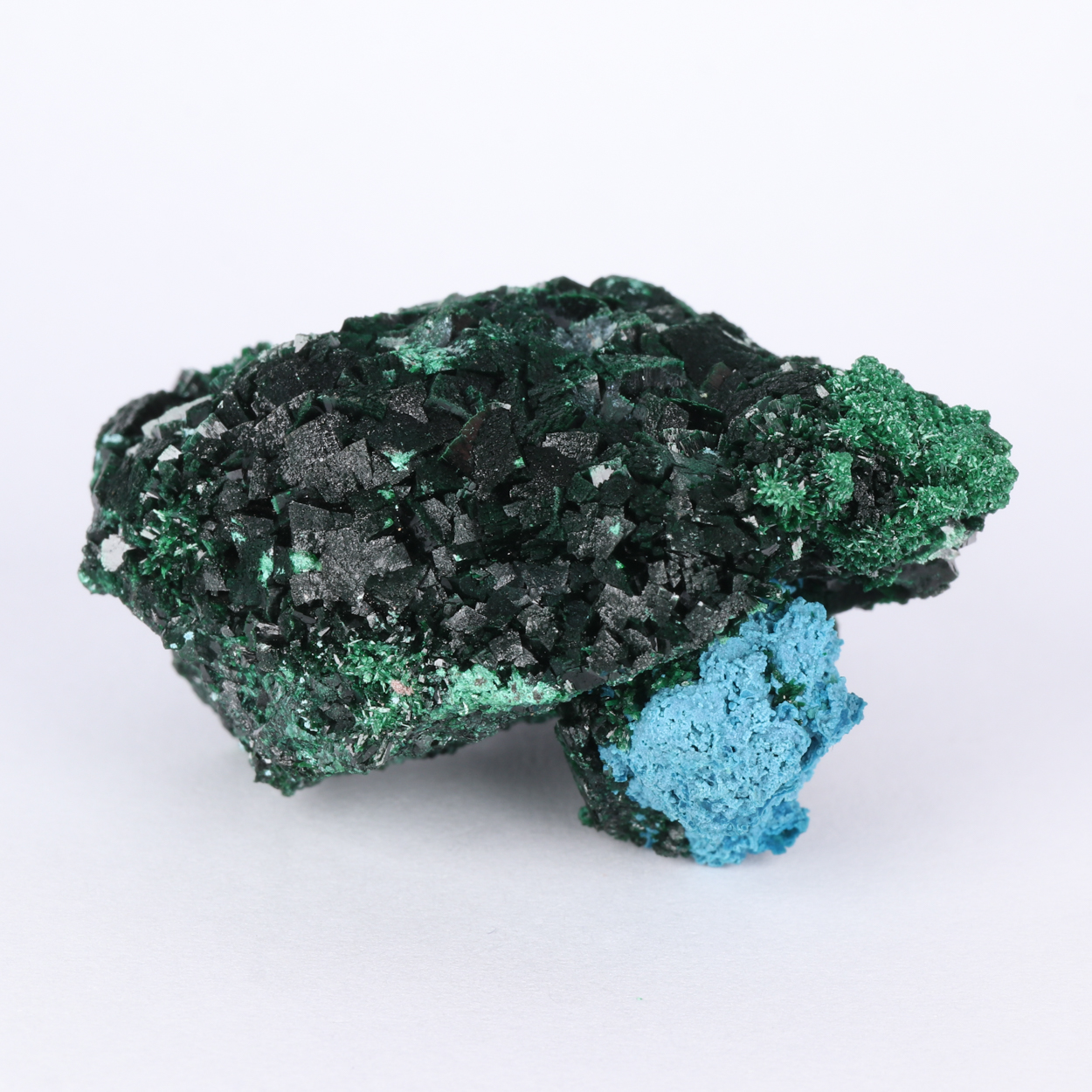 Plancheite With Shattuckite & Malachite