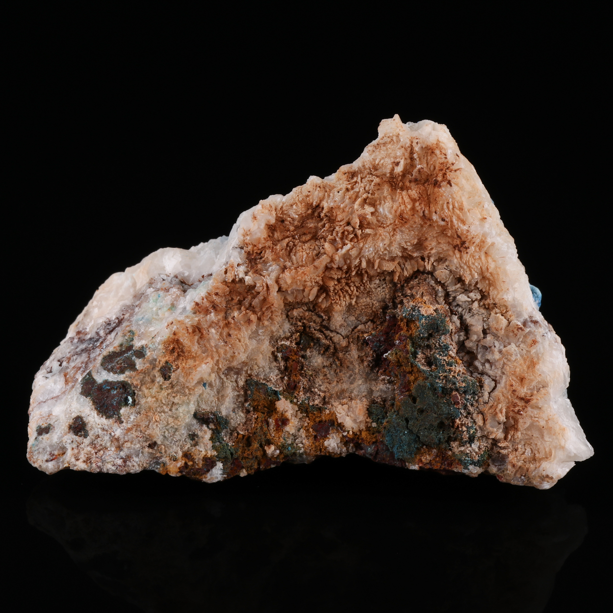 Shattuckite On Calcite