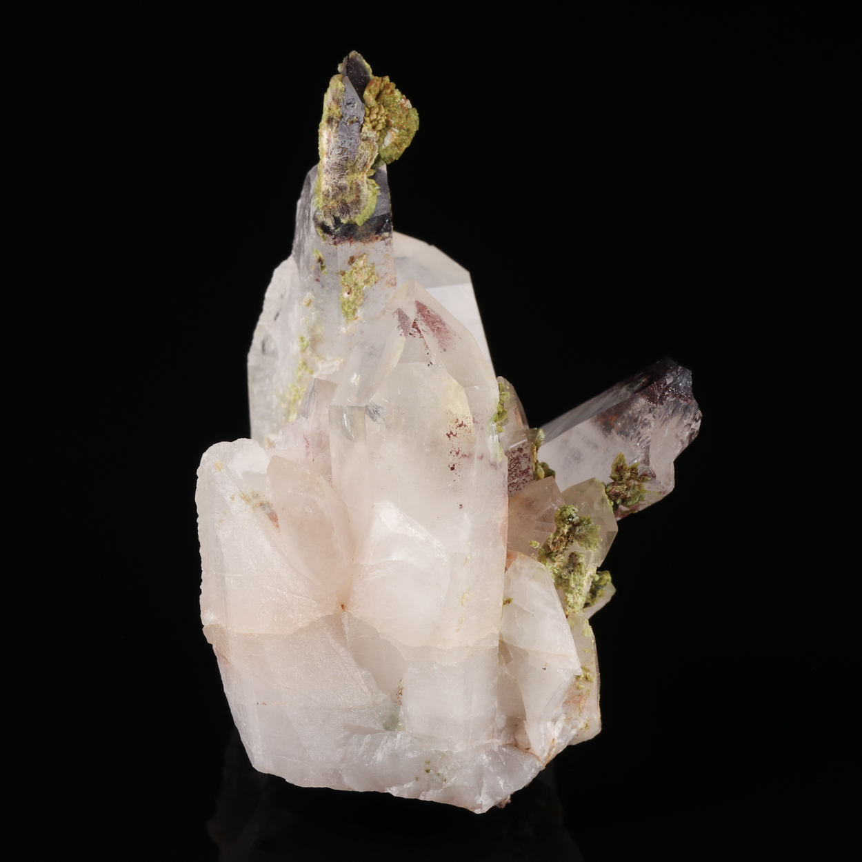 Epidote On Hematite In Quartz