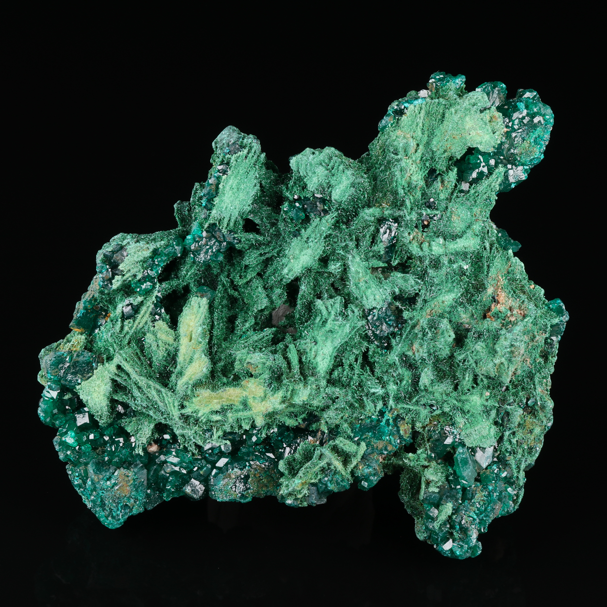 Dioptase On Malachite