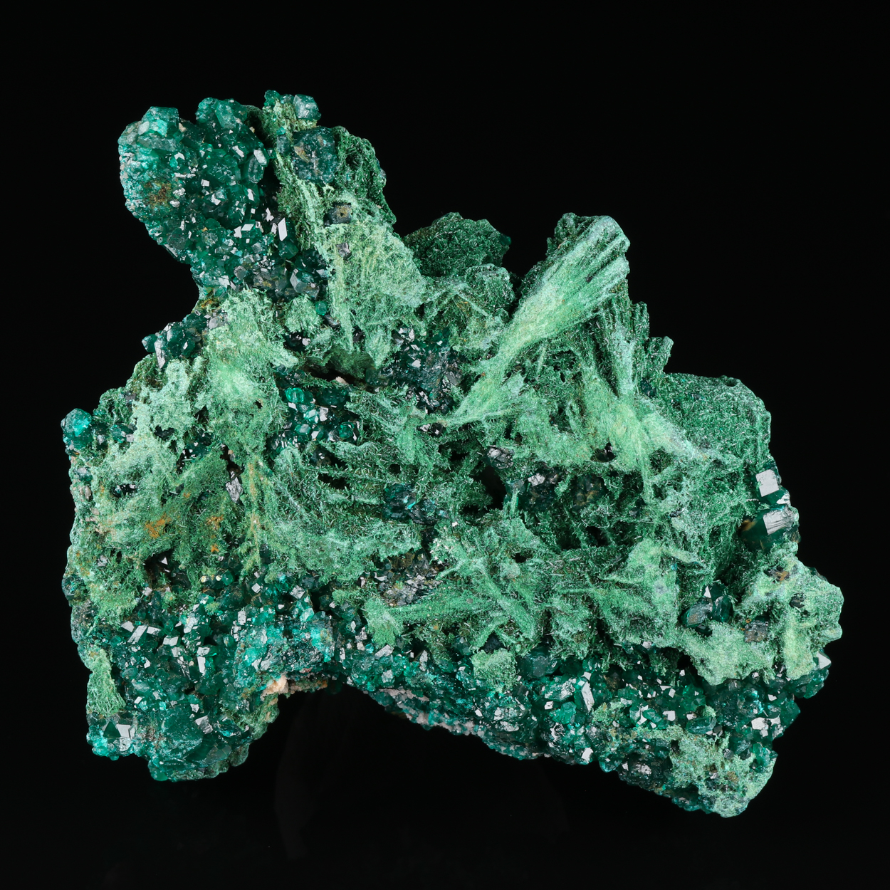Dioptase On Malachite