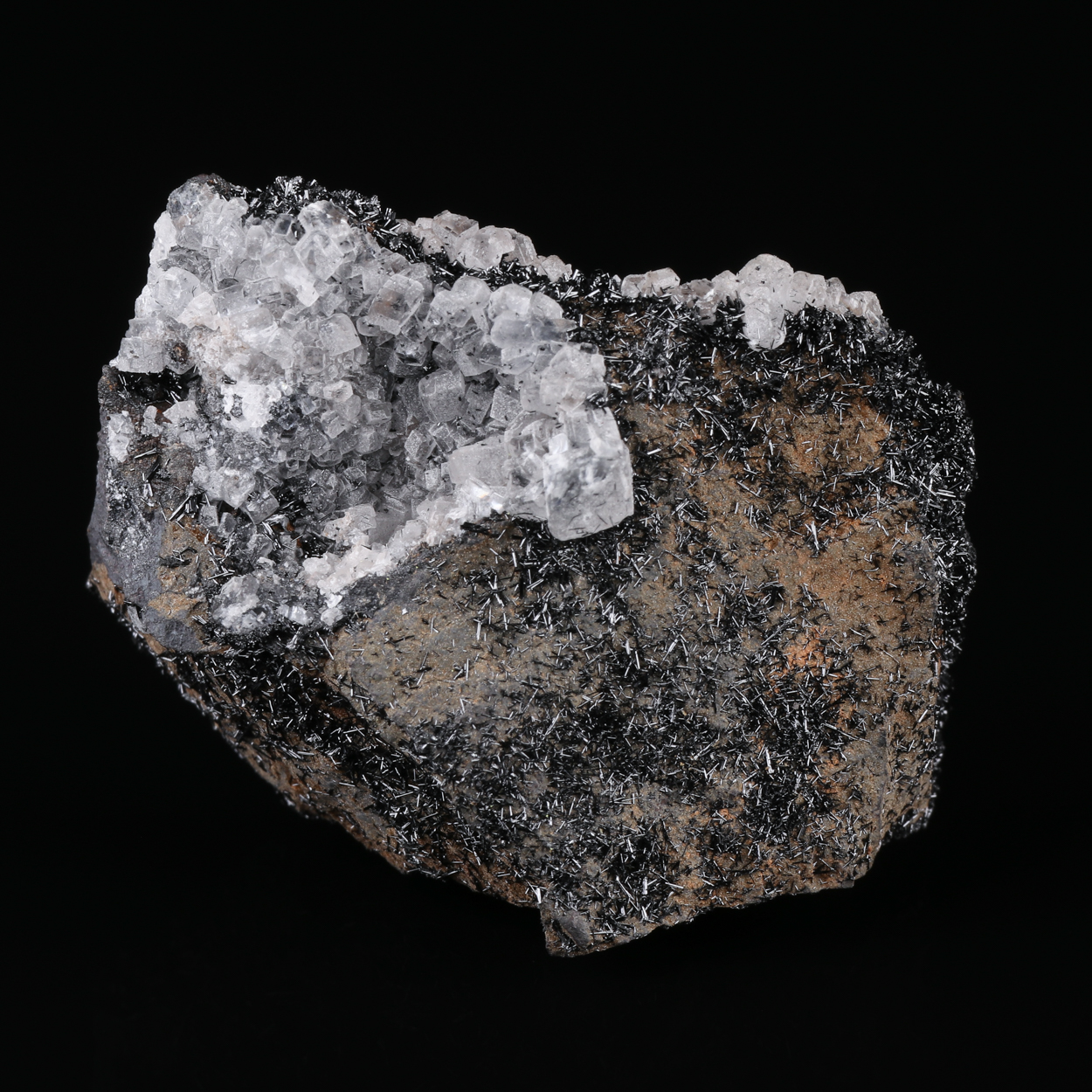 Gaudefroyite & Calcite On Andradite