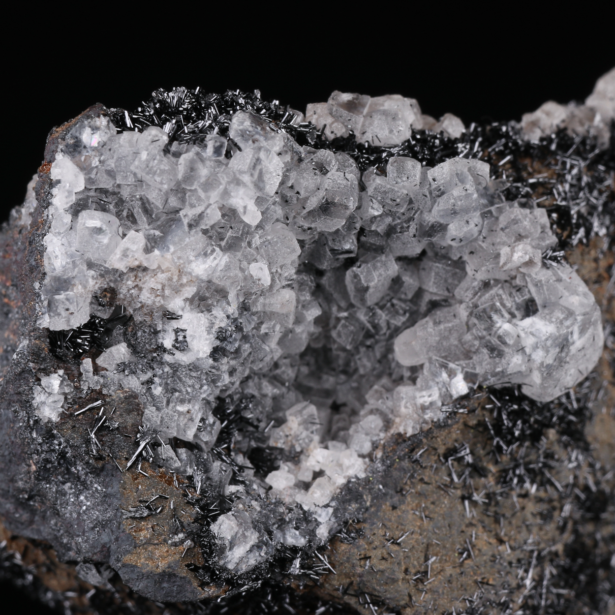 Gaudefroyite & Calcite On Andradite