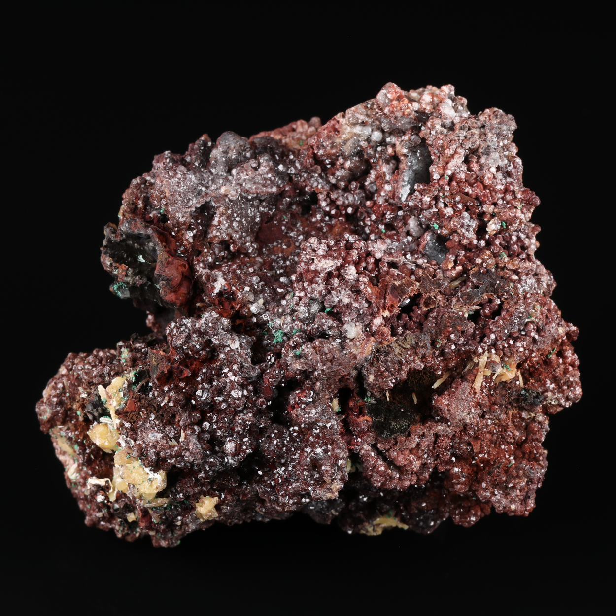 Malachite On Mimetite On Willemite