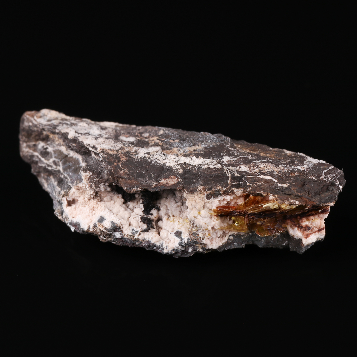 Shigaite On Rhodochrosite