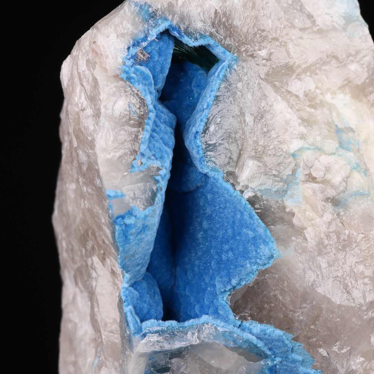 Malachite & Shattuckite On Quartz