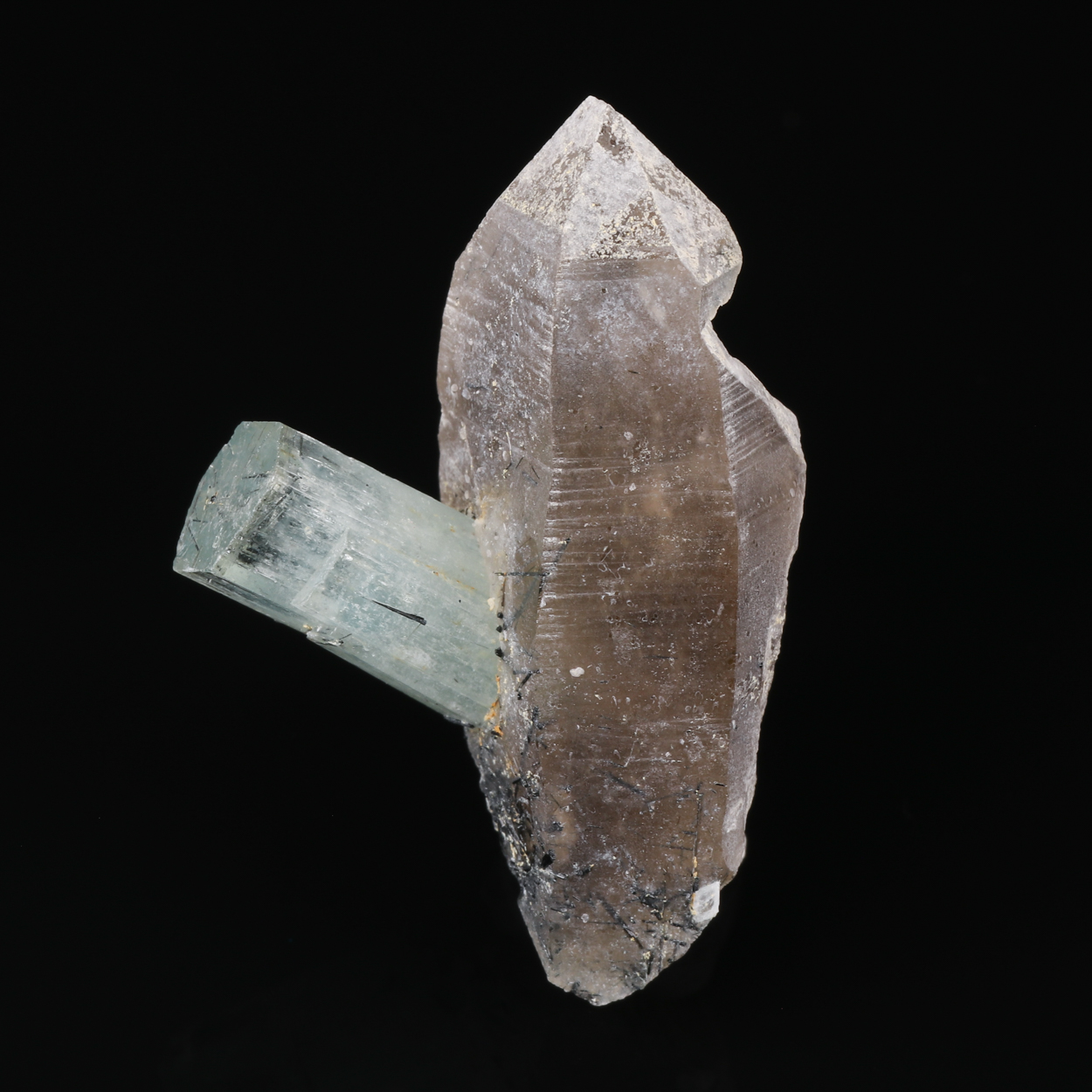 Aquamarine On Quartz