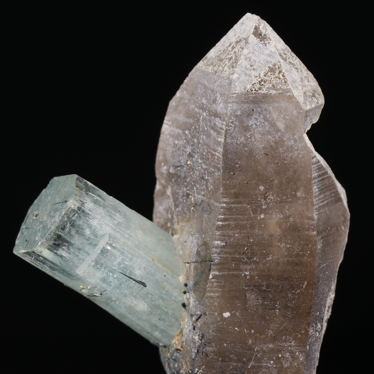 Aquamarine On Quartz