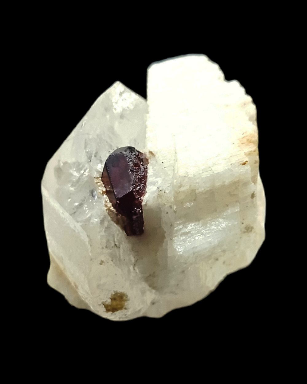 Spessartine Var Garnet Quartz With Feldspar