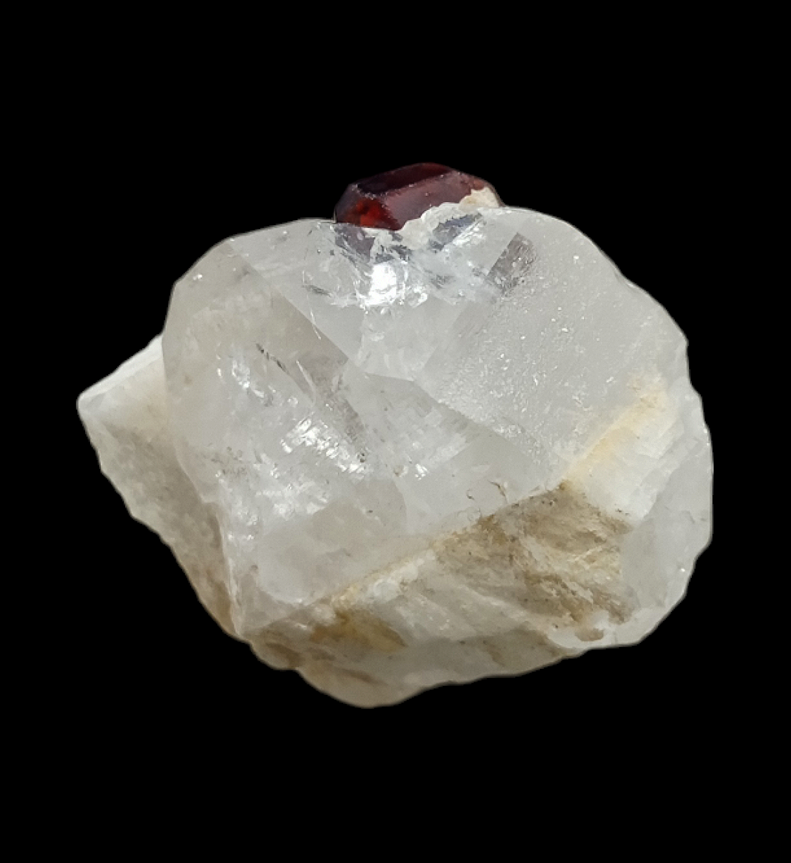 Spessartine Var Garnet Quartz With Feldspar