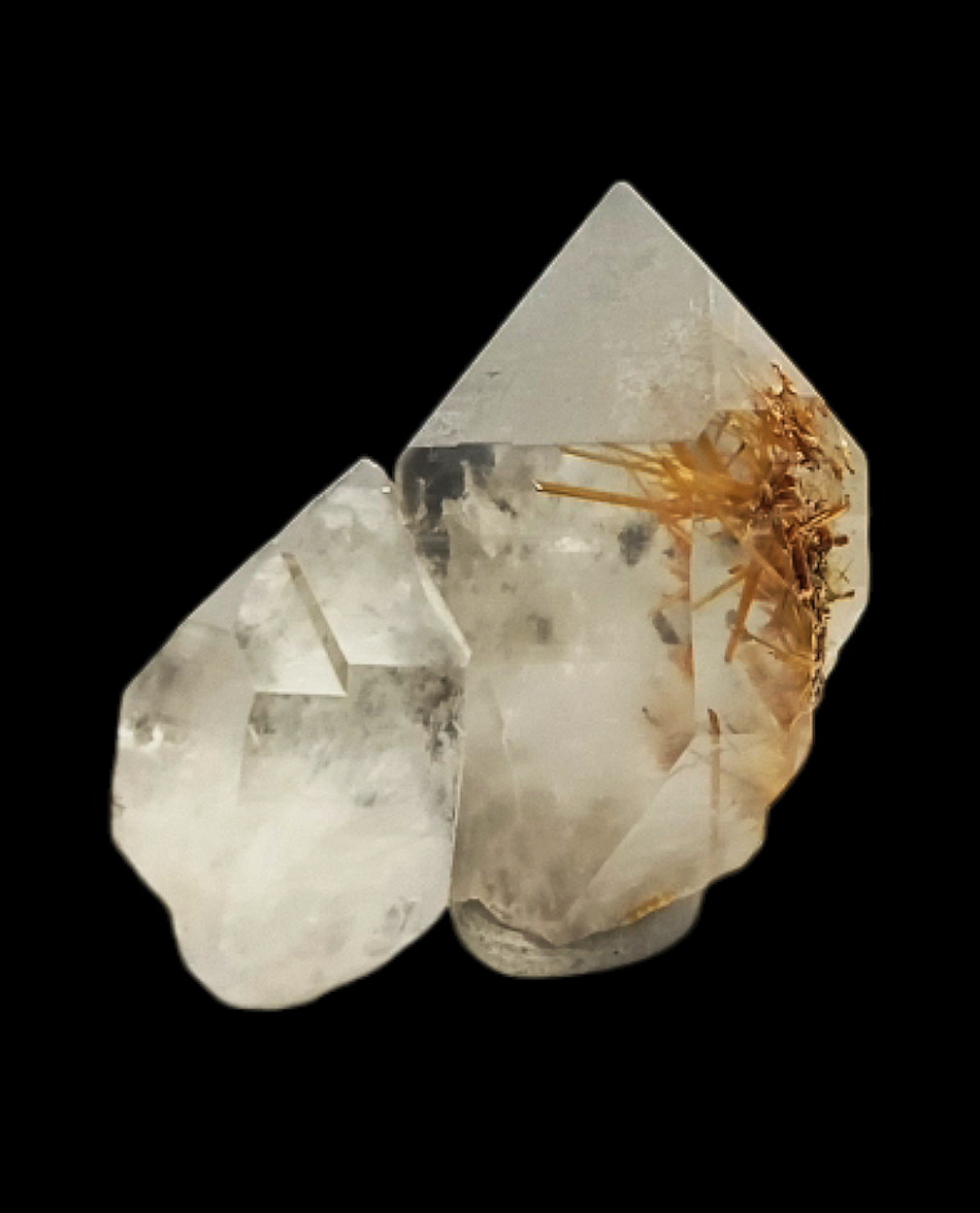 Quartz With Rutile Var Sagenite Inclusions