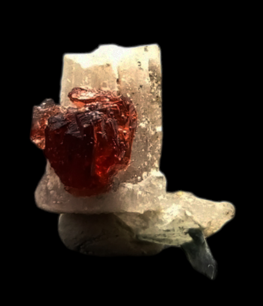 Spessartine With Apatite & Quartz