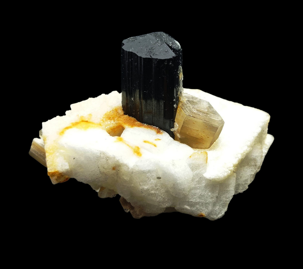 Schorl With Apatite & Muscovite Orthoclase
