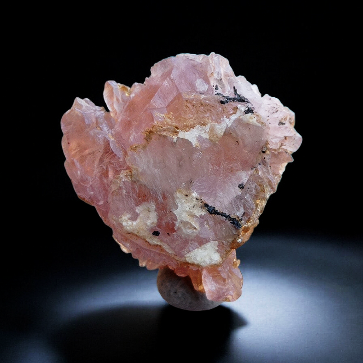 Rose Quartz With Childrenite
