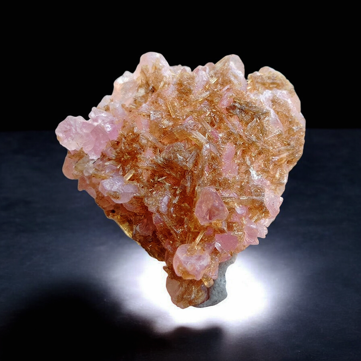 Rose Quartz With Childrenite