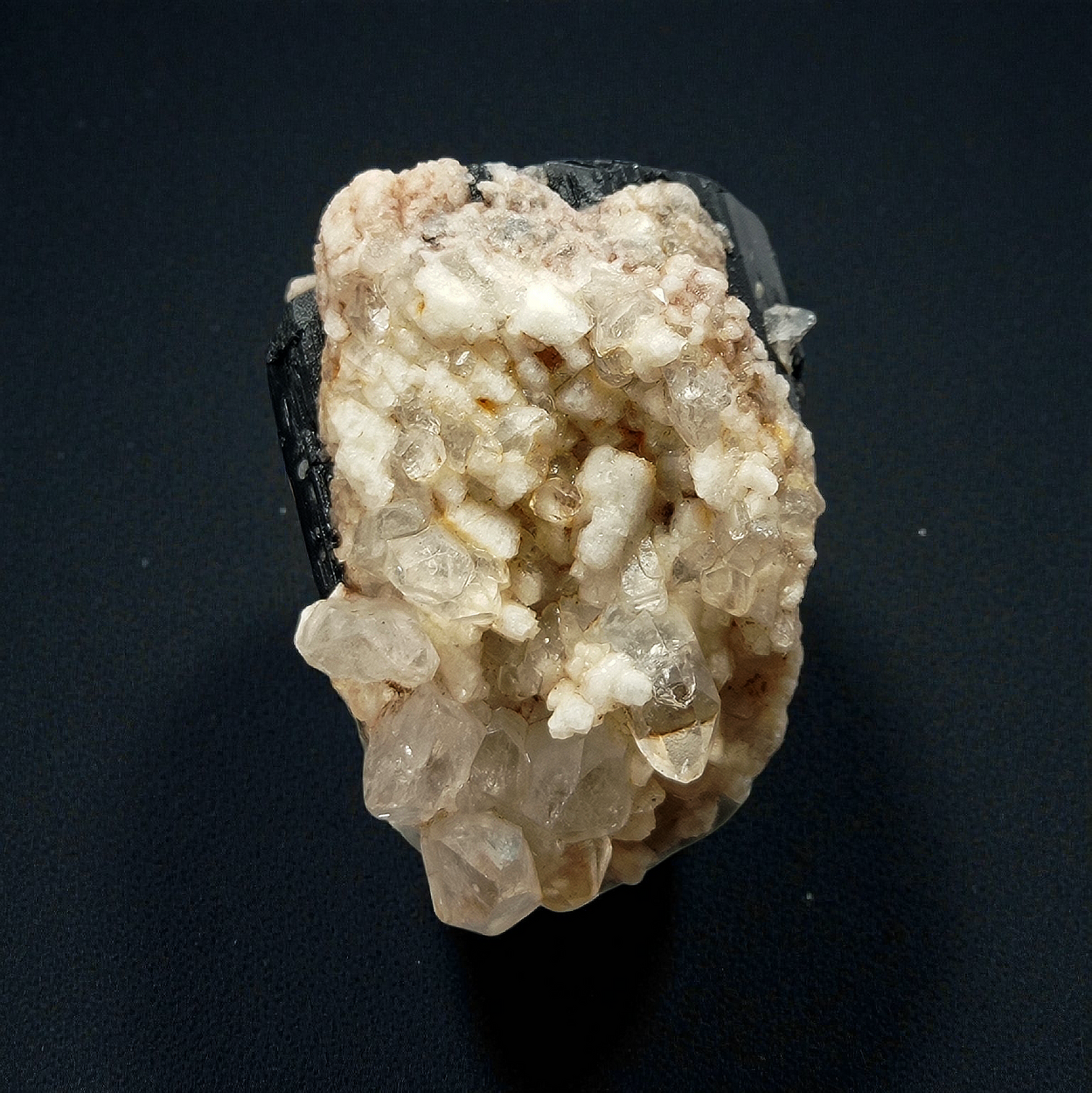 Spessartine Var Garnet With Schorl & Quartz