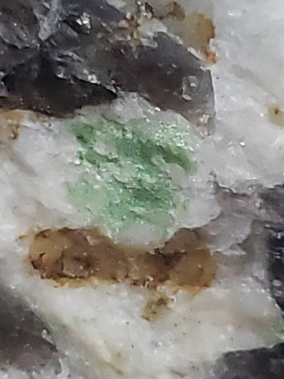 Torbernite With Garnet