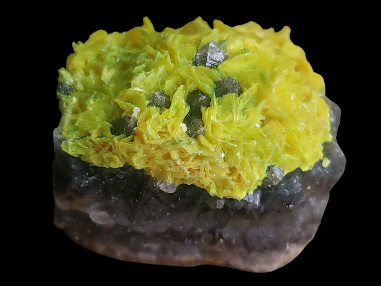 Autunite On Quartz