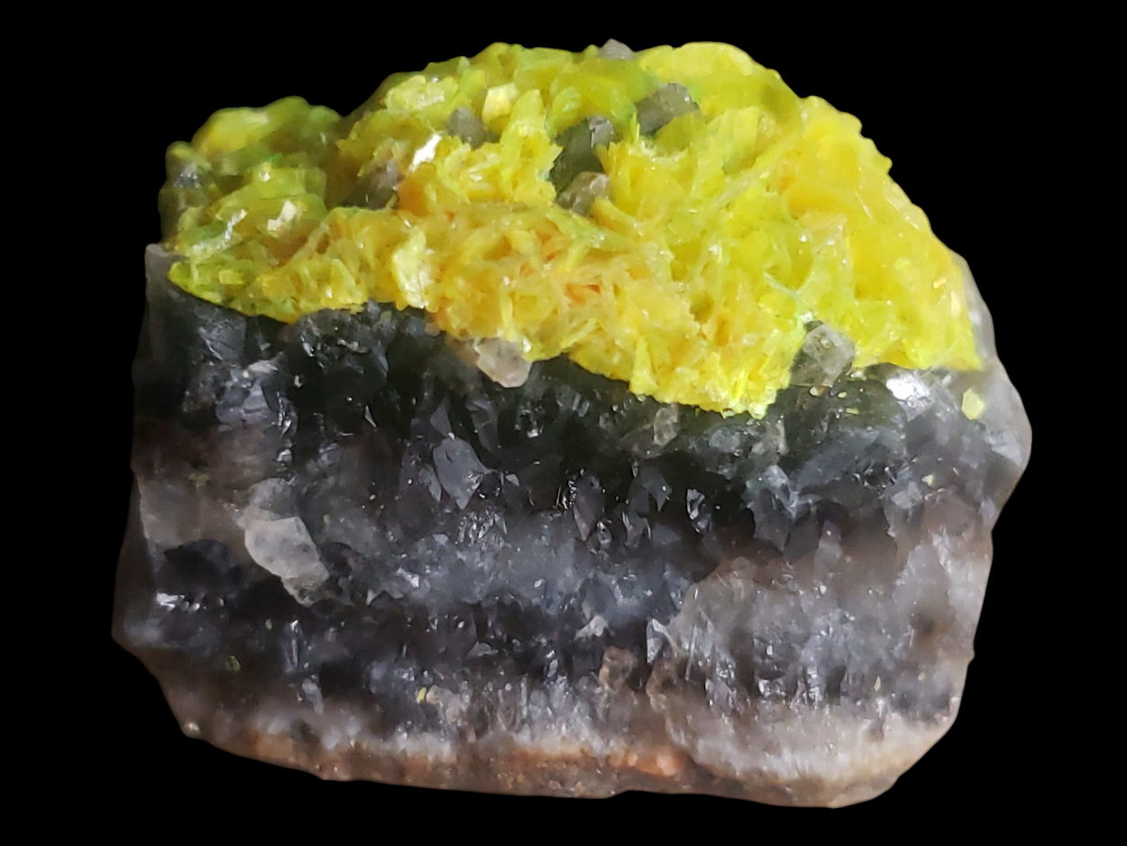 Autunite On Quartz