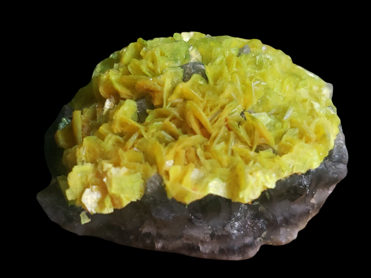 Autunite On Quartz